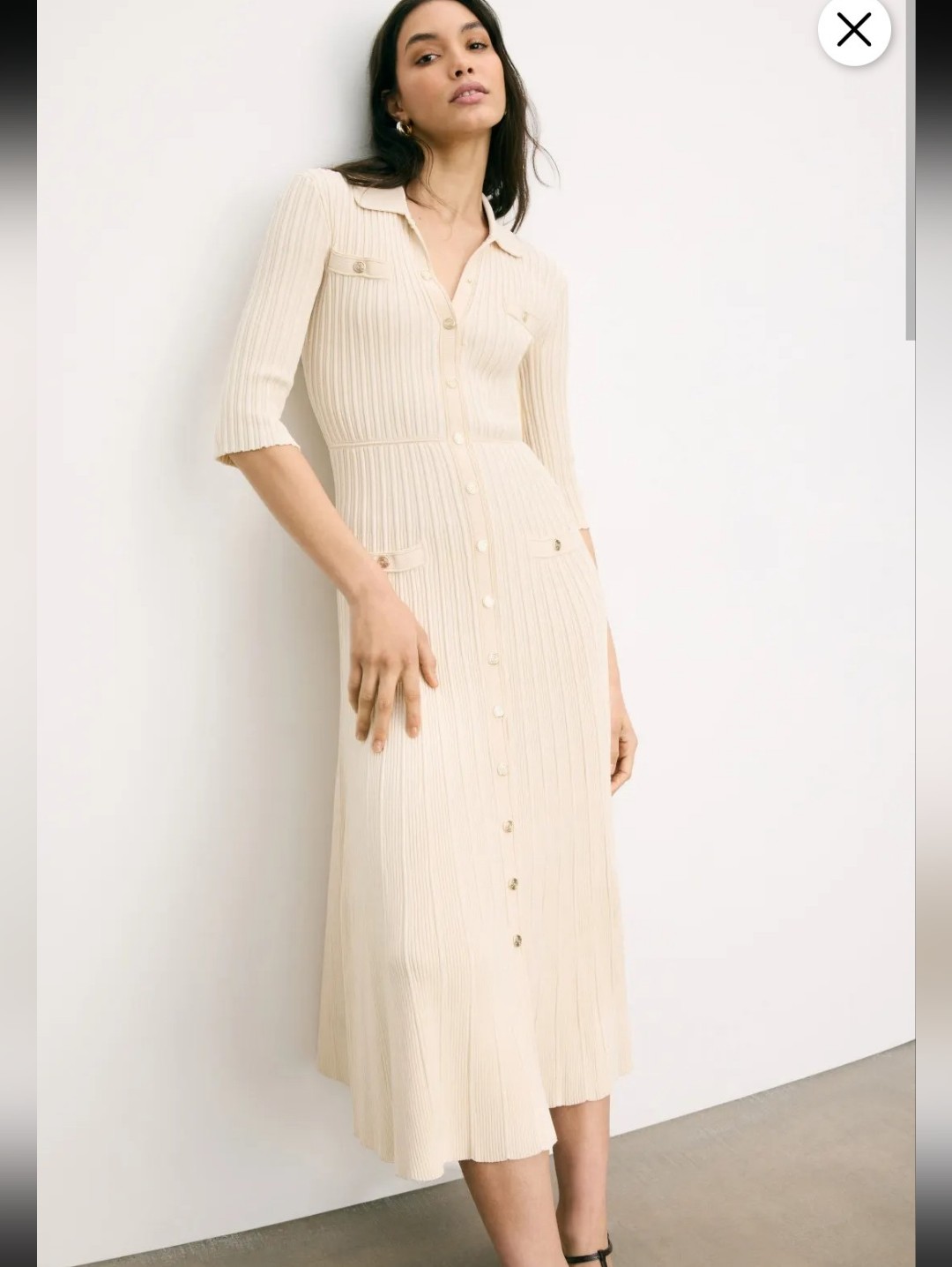 Maje Sequin Knit Midi Dress Size 0 Msrp $413